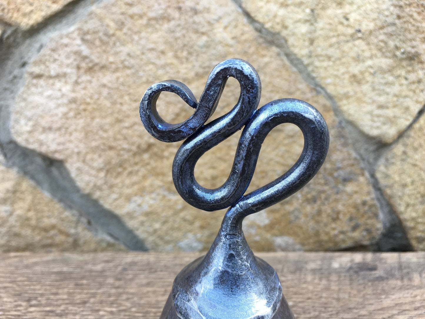 Hand forged bell, wrought iron bell, handmade bell, metal art, metal sculpture, metal gift, Christmas gift, birthday gift, Mother's day gift