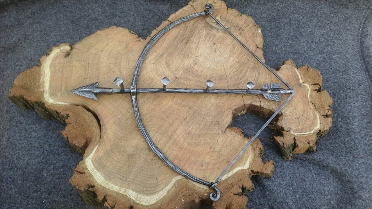 Wall hooks, key hooks, hooks, hook for wall, viking bow, viking arrow, viking hook, clothes hanger, bathroom hooks, bow, arrow,hooks,ancient