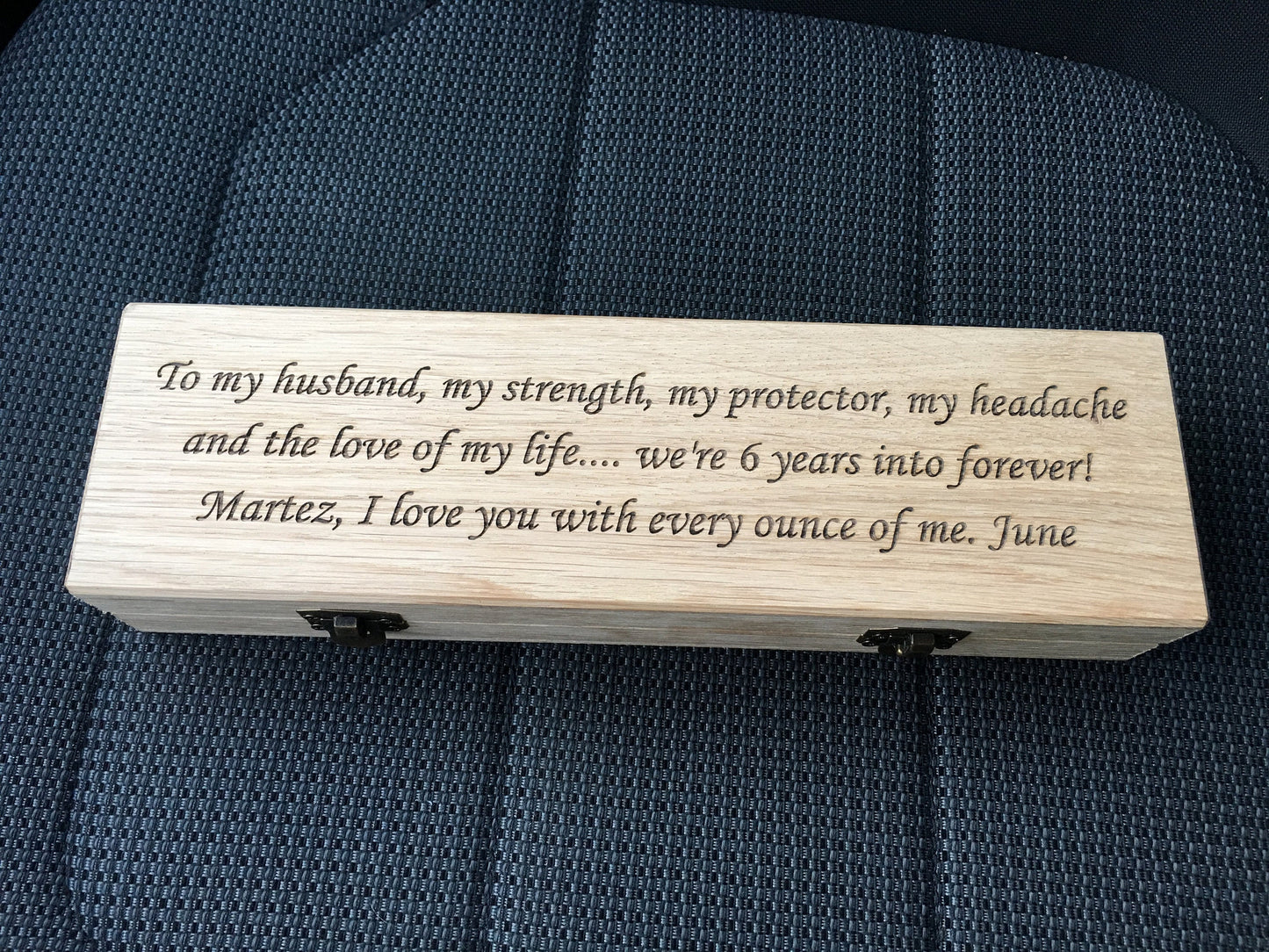 Railroad spike knife in engraved casket/wooden box, iron anniversary gift for him, 6 year anniversary gift for him, industrial art,iron gift