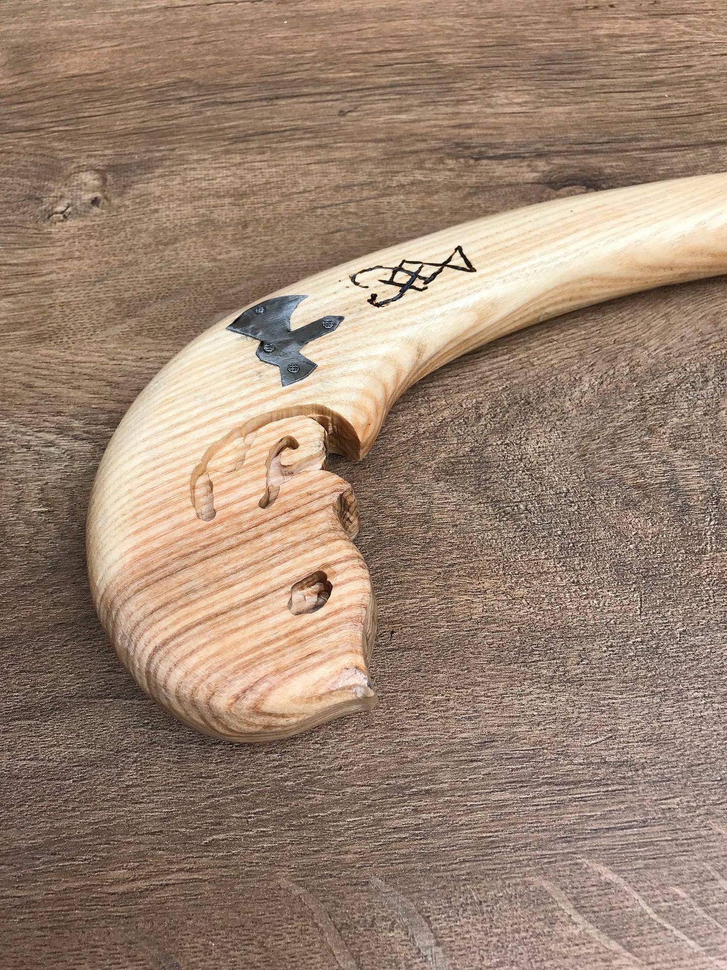 Walking cane, Kratos, walking stick, God of War, walking stick cane, cane, wood carving, stick, Leviathan axe, Kratos axe, Kratos cosplay