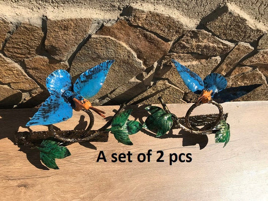 Curtain tie backs, curtain tiebacks, curtain holdback, curtain accessory, metal bird, window decor, iron gift for her, window accessories