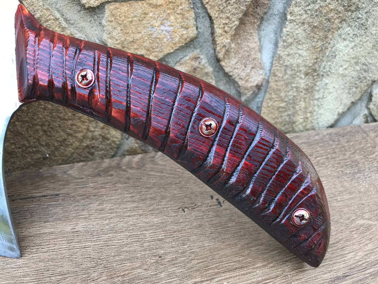Kitchen axe, kitchen knife, meat cleaver, butchers knife, viking axe, medieval axe, wood carving, meat axe, tomahawk, Damascus steel, axe