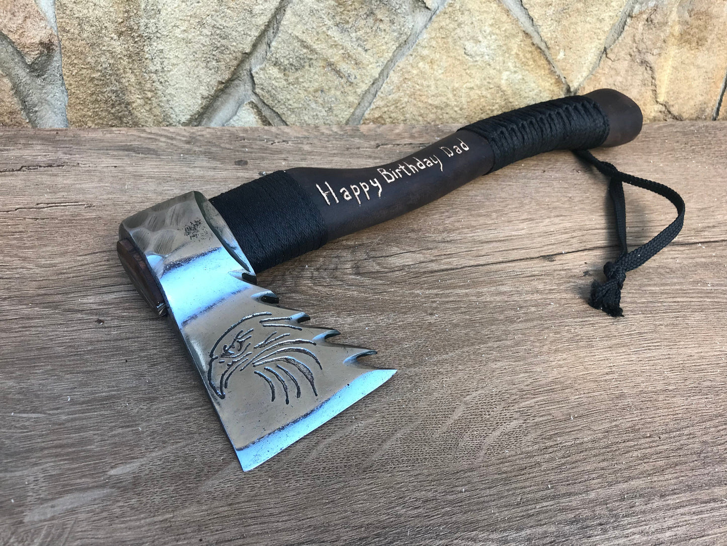 Axe, his birthday gift, 6th anniversary, gift for dad, 11th anniversary, gift for men, Christmas gift,viking axe,Fathers day gift,wolf,eagle