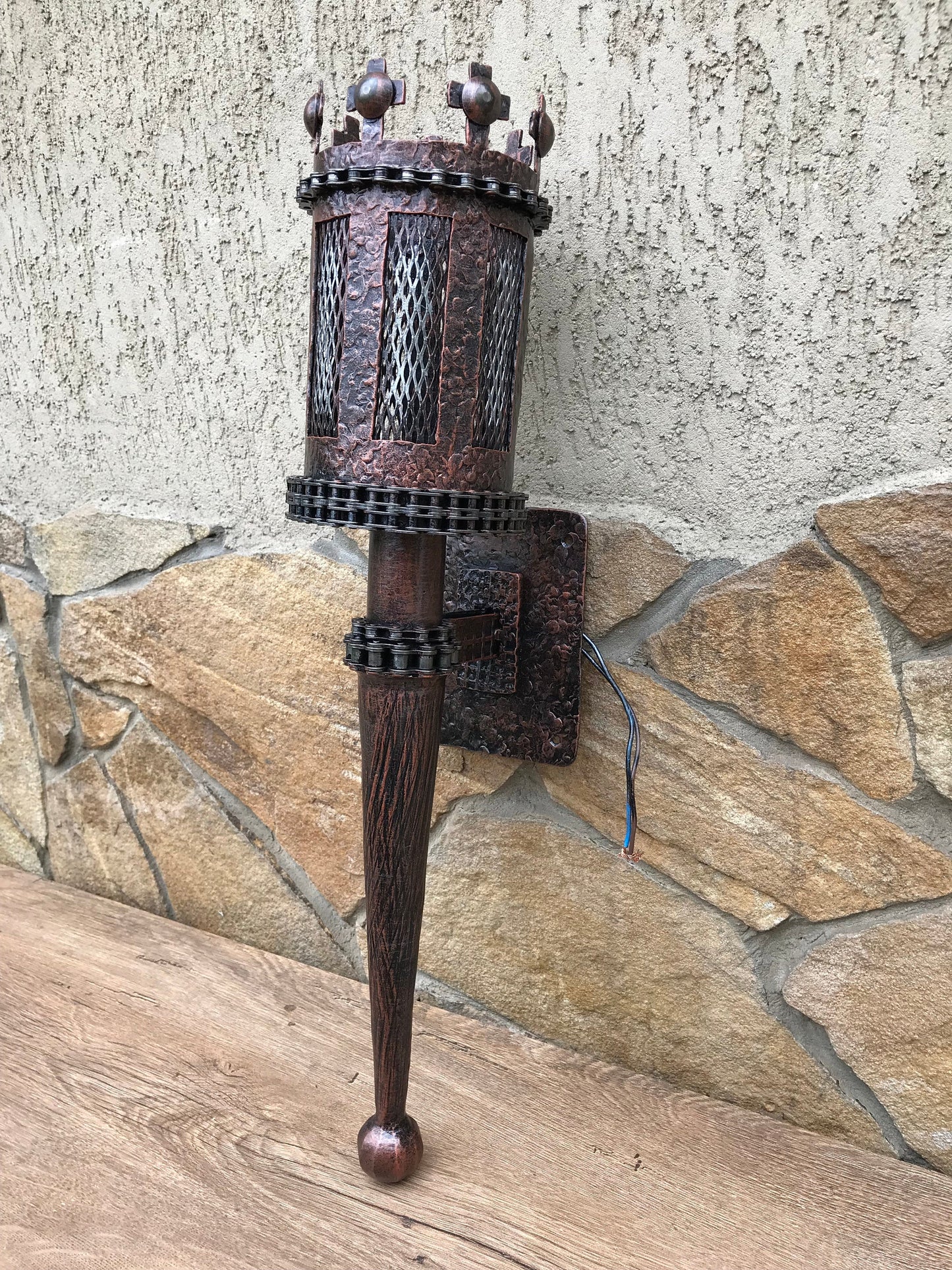 Steampunk sconce, wall sconce, industrial sconce, industrial sconce light, recycled light fixture, steampunk lamp, steampunk light, cross