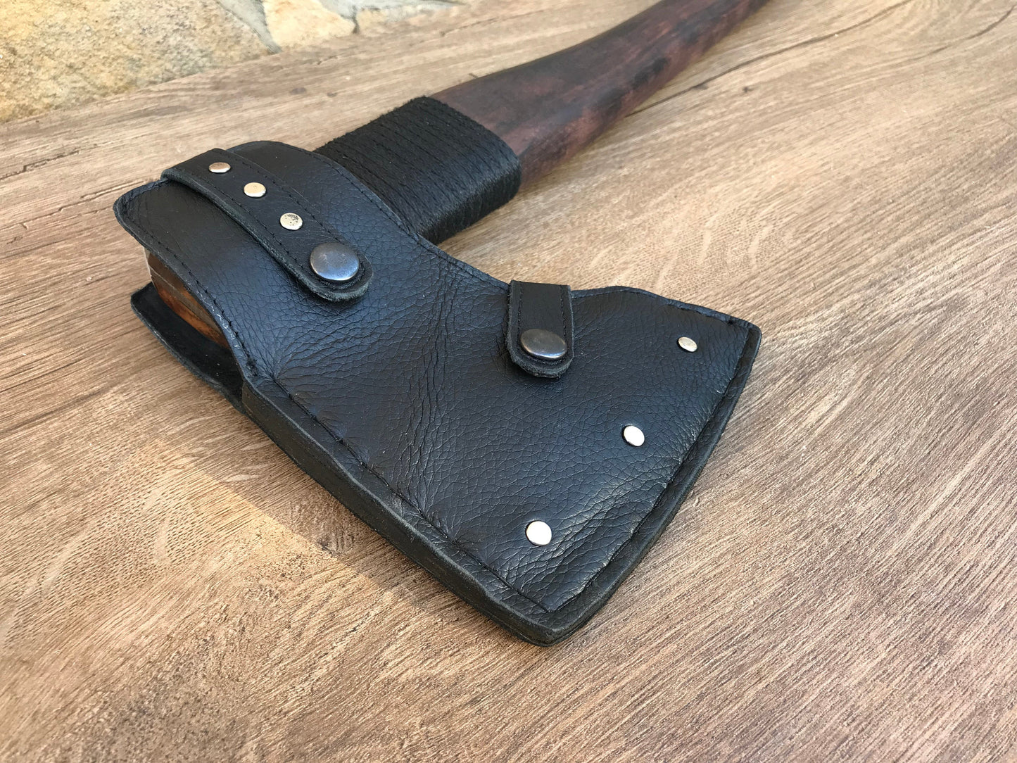 Personalized axe, leather sheath, viking axe, wolf, mens tools, handyman gifts, wolf decor, tools, gifts for men, gifts for dad,etched image