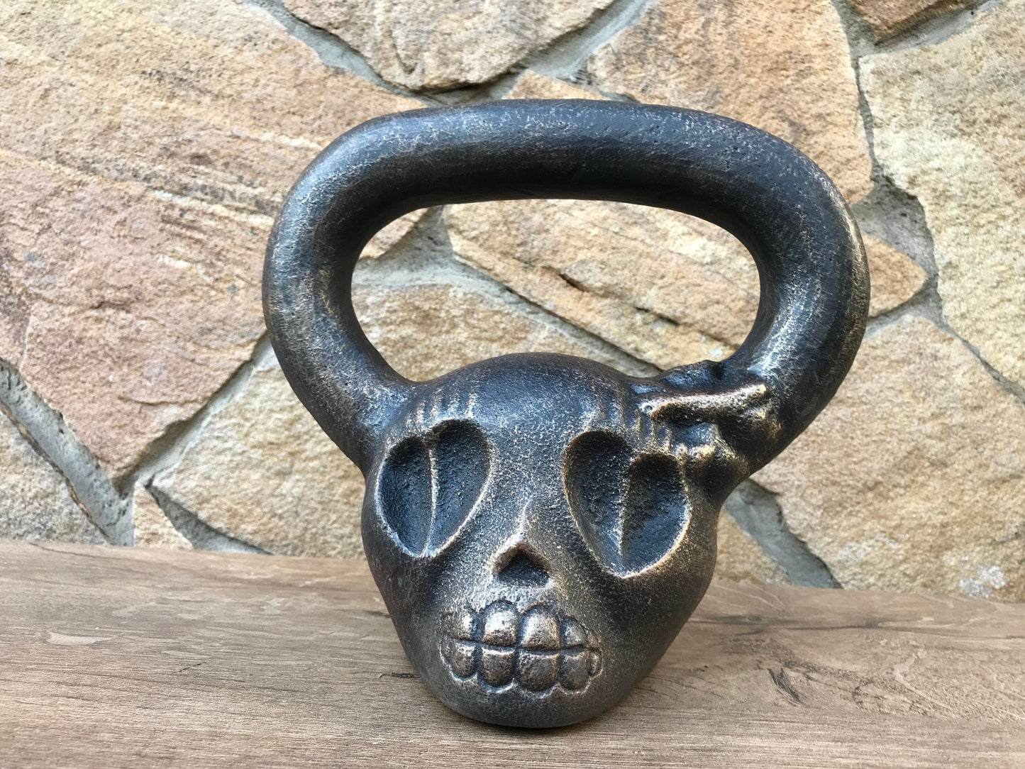 Kettle bell 7 kg/ 15.4 lbs, kettlebell, kettlebell equipment, skull kettlebell, crossfit fitness, workout training, sport gift, fitness gift