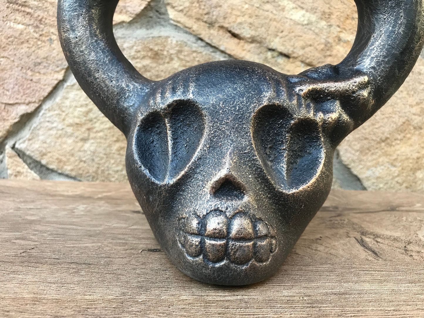 Kettle bell 7 kg/ 15.4 lbs, kettlebell, kettlebell equipment, skull kettlebell, crossfit fitness, workout training, sport gift, fitness gift