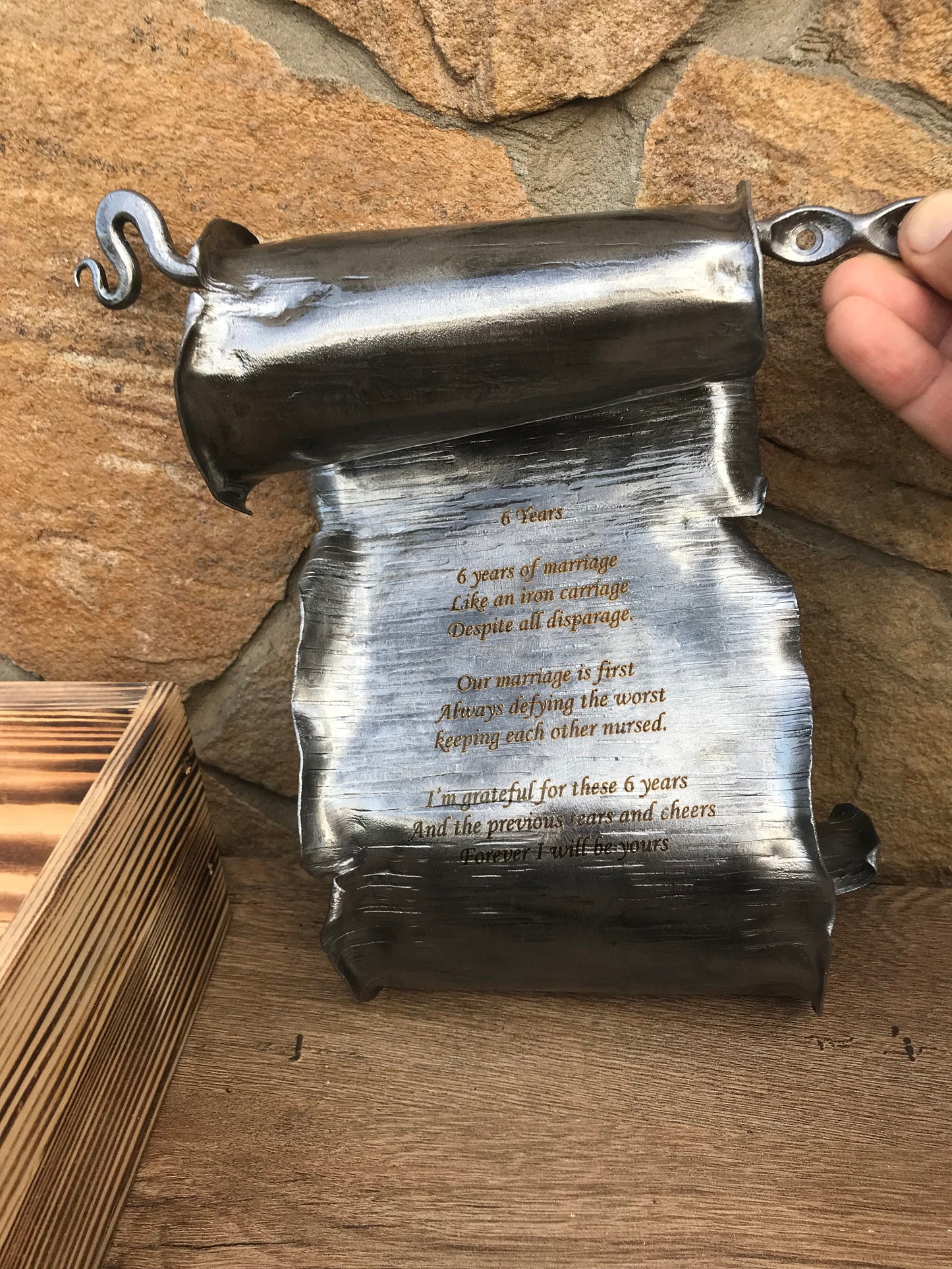 Iron scroll, 6th anniversary, iron anniversary gift, 6 year anniversary, wedding anniversary gift,partner gifts,iron gift for him,iron gifts