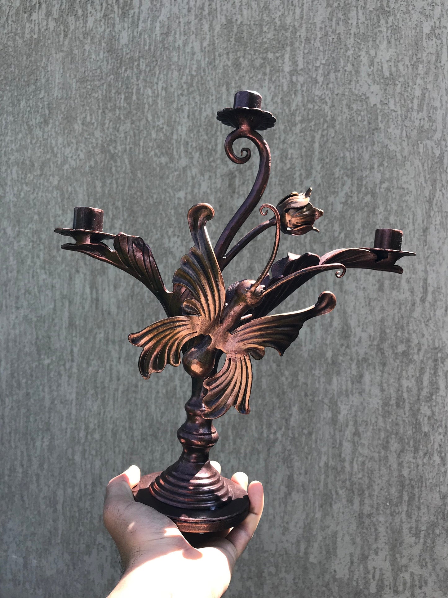 Candle holder, 6 year anniversary, iron gift for her, iron butterfly, iron anniversary gift for her,wedding anniversary gift,butterfly decor