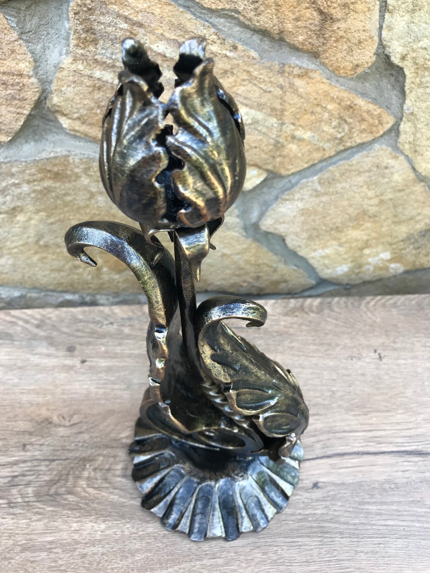 Metal candle holder,11 year anniversary,iron gift for her,steel anniversary gift for her,candlestick holder,wedding anniversary gift for her