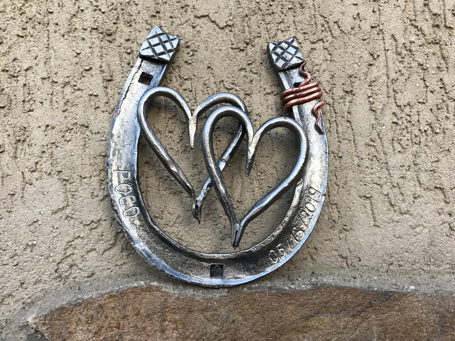 Engraved iron gift, 6th anniversary gift, iron anniversary, iron gift, gift box,two hearts, iron horseshoe,iron hearts,iron gifts,horse shoe
