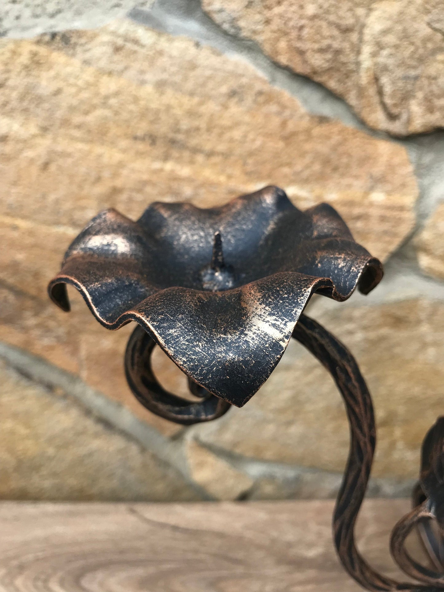 Candle holder, iron gift for her,hand forged candle holder, iron anniversary gift for her, iron anniversary gift for him, candlestick holder
