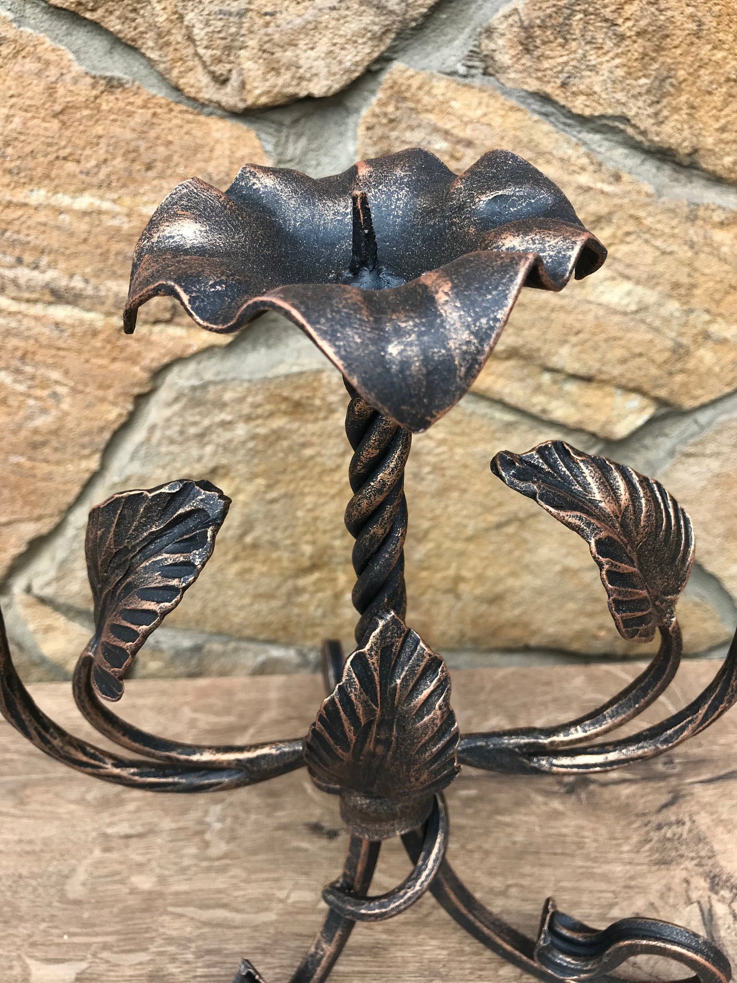 Candle holder, iron gift for her,hand forged candle holder, iron anniversary gift for her, iron anniversary gift for him, candlestick holder