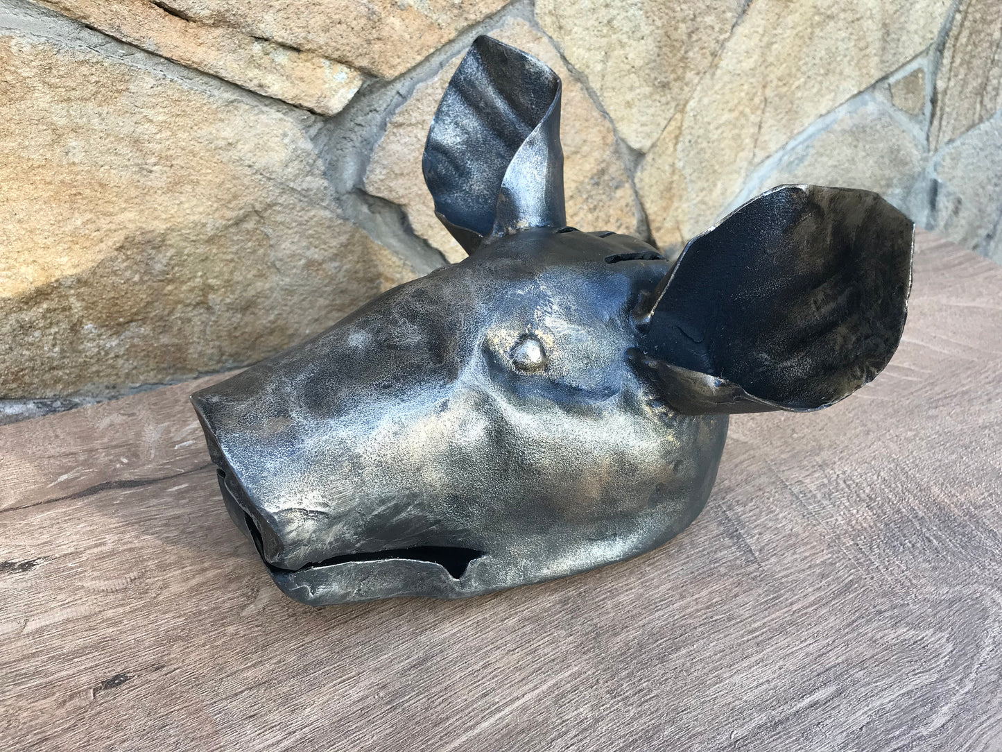 Knife holder, knife stand, knife display, kitchen knife, knife storage, knife rack, culinary gift, kitchen gift, pig, pig head, chef gift