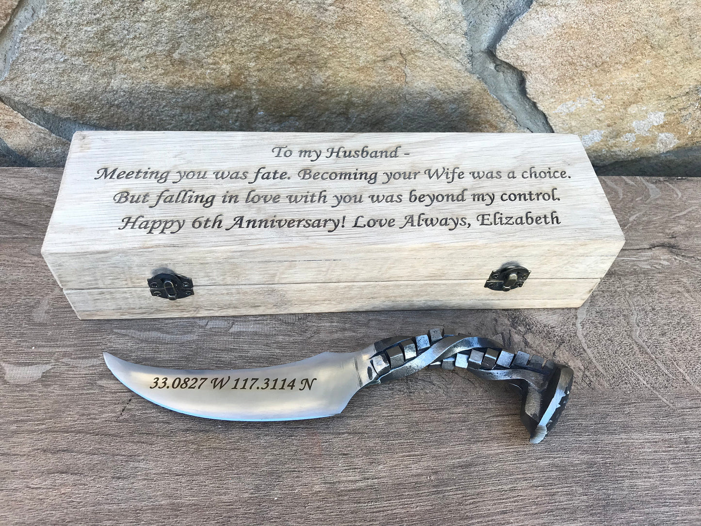 6th anniversary, railroad spike knife, 6 year anniversary, iron gift for him, iron gift,iron anniversary gift for him,retirement gift,knife