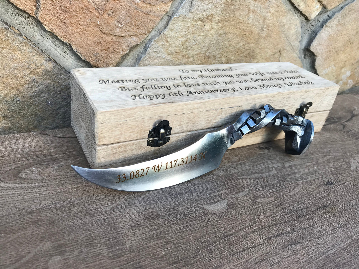 6th anniversary, railroad spike knife, 6 year anniversary, iron gift for him, iron gift,iron anniversary gift for him,retirement gift,knife