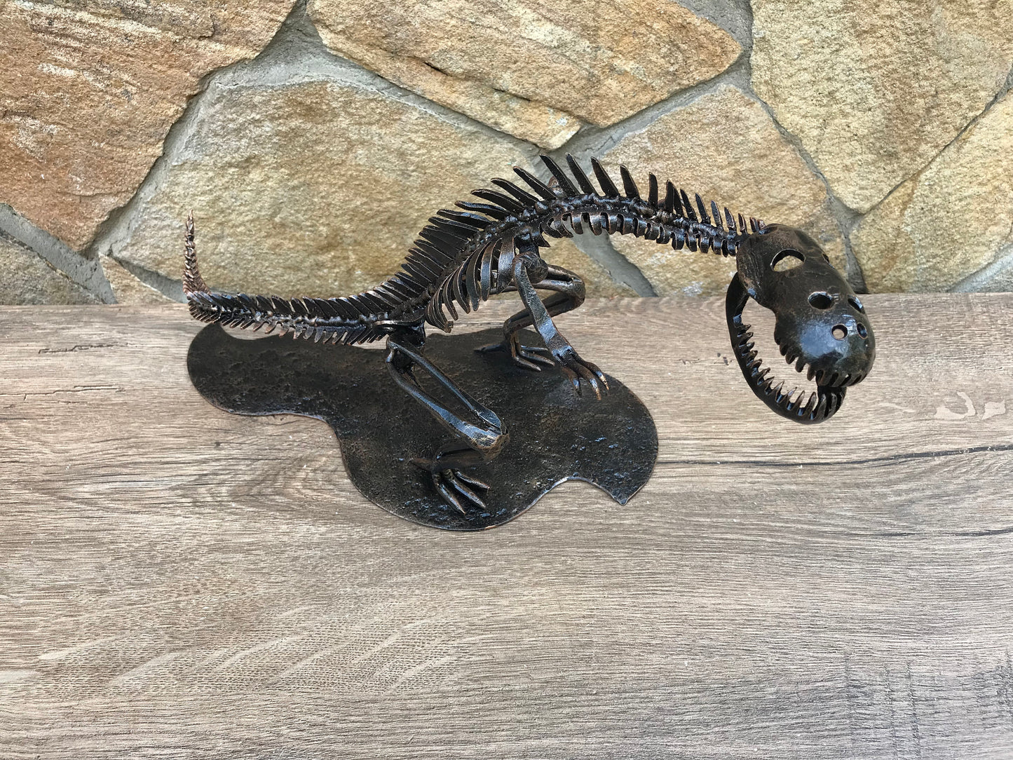 Hand forged dinosaur, dinosaur, tyrannosaurus, t-rex, t rex, dinosaur gift, raptor decor, iron gift, Jurassic Park, reptile, paleontology