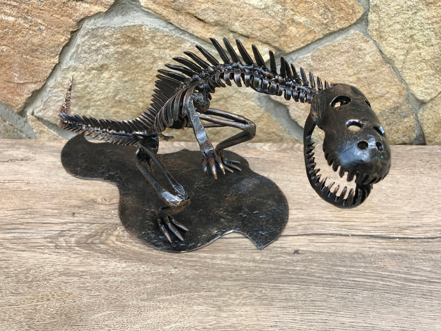 Hand forged dinosaur, dinosaur, tyrannosaurus, t-rex, t rex, dinosaur gift, raptor decor, iron gift, Jurassic Park, reptile, paleontology