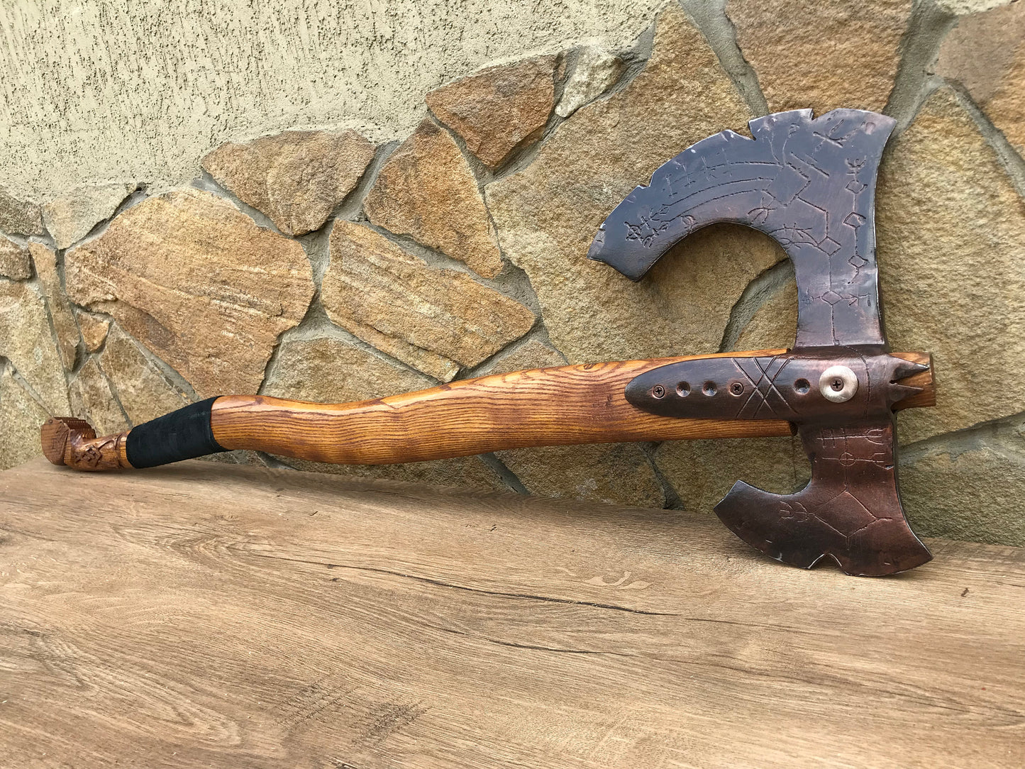 Kratos axe, Leviathan axe, God of War, God of War axe, God of War gift, viking axe, runic axe, cosplay armor, cosplay weapon,collector's axe