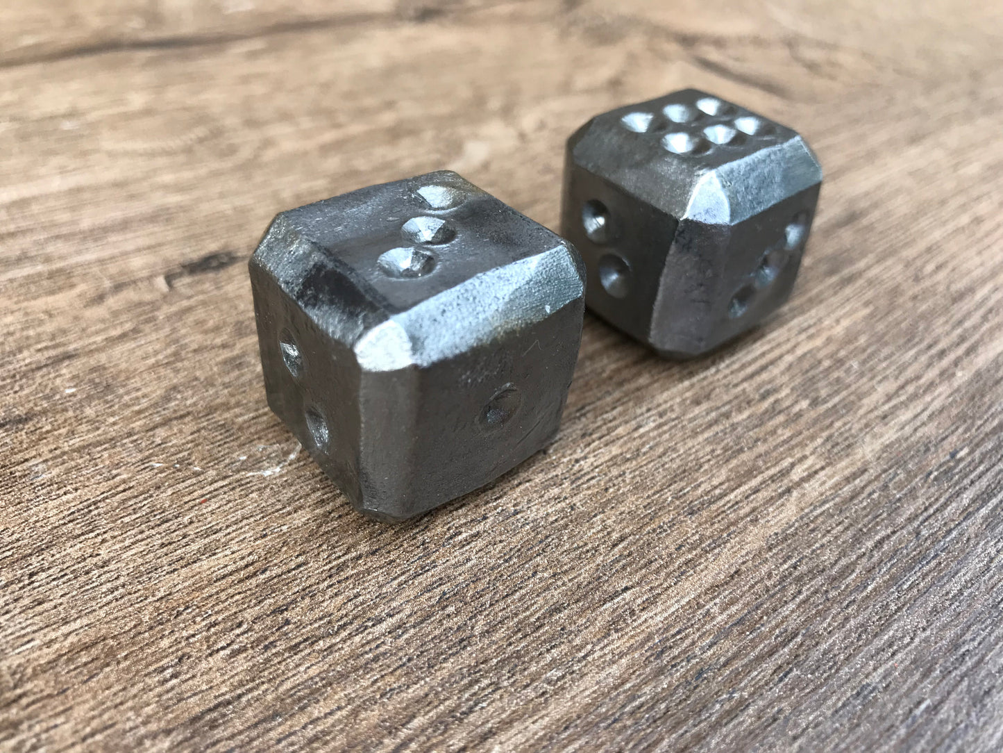 Iron dices, 6th anniversary, iron gift, iron anniversary, set of dices, custom dice, gambling dice, gaming dice, dice games, tabletop game