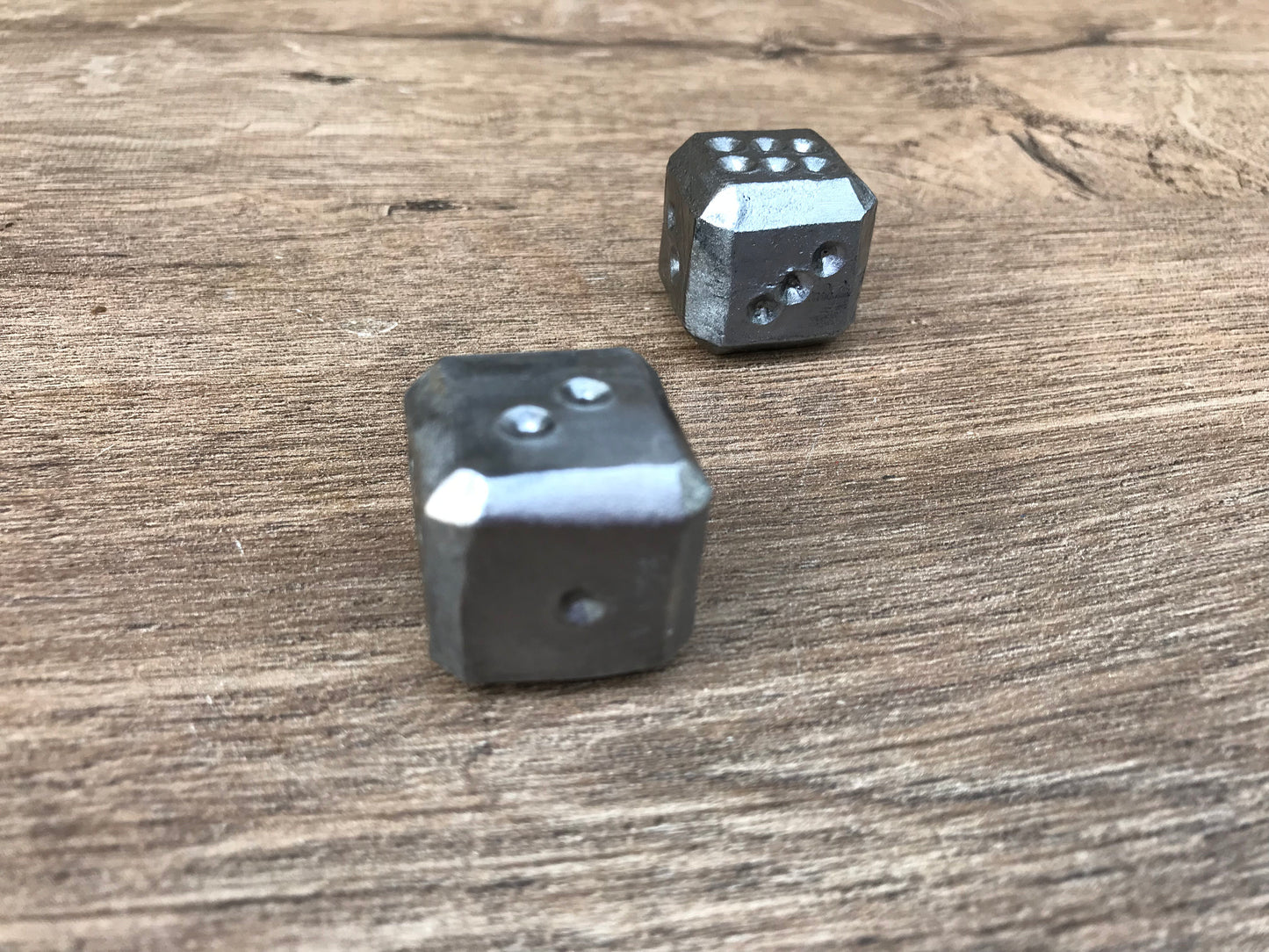 Iron dices, 6th anniversary, iron gift, iron anniversary, set of dices, custom dice, gambling dice, gaming dice, dice games, tabletop game