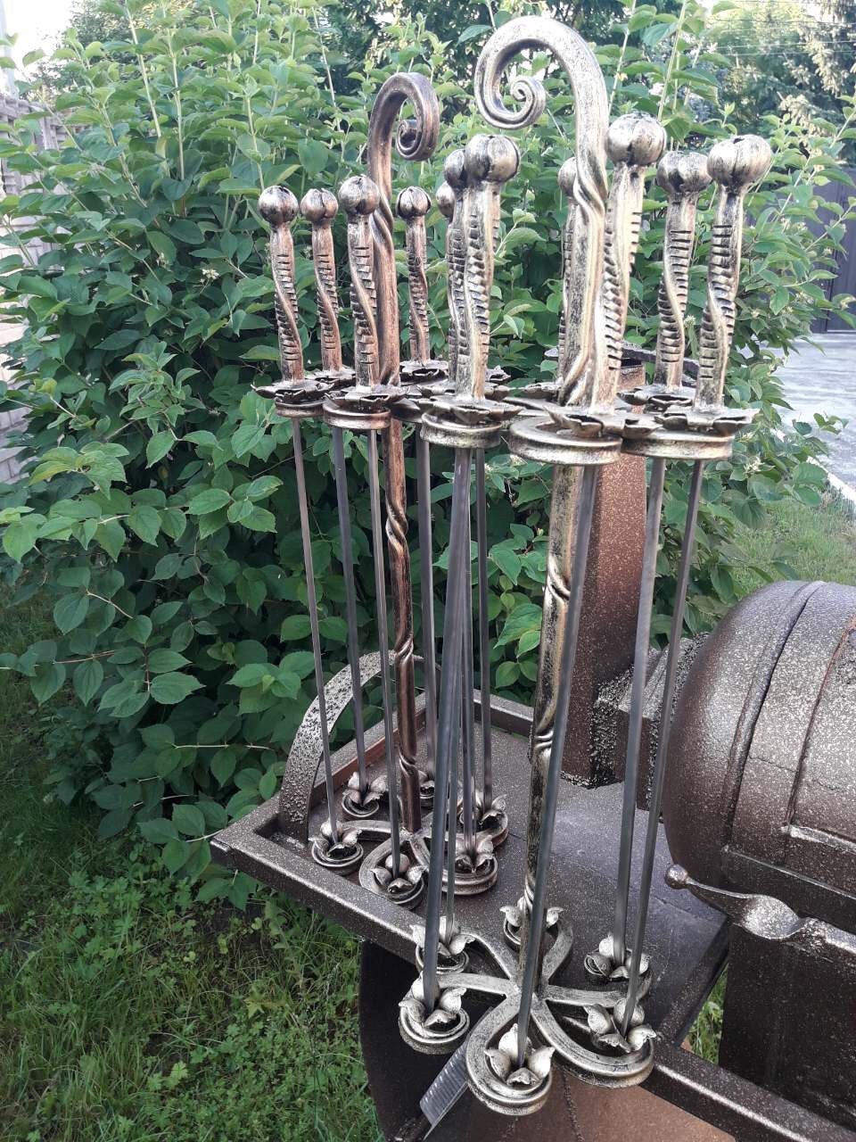Skewers, steel gift, iron gift, grilling gift, barbecue, BBQ, picnic, gift for dad, Fathers day gift, party decor, birthday gift, grill gift
