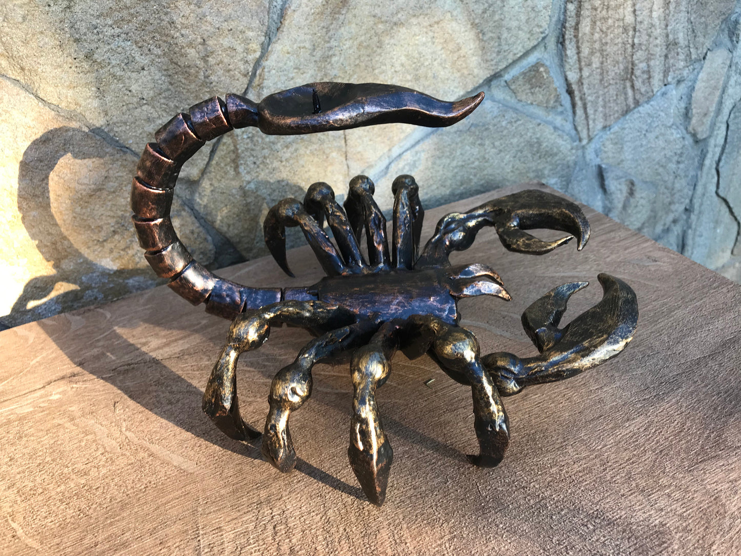 Halloween figurine, forged scorpion, iron scorpion, metal scorpion, candle holder, candle stick, candlestick holder, candle stand,candelabra