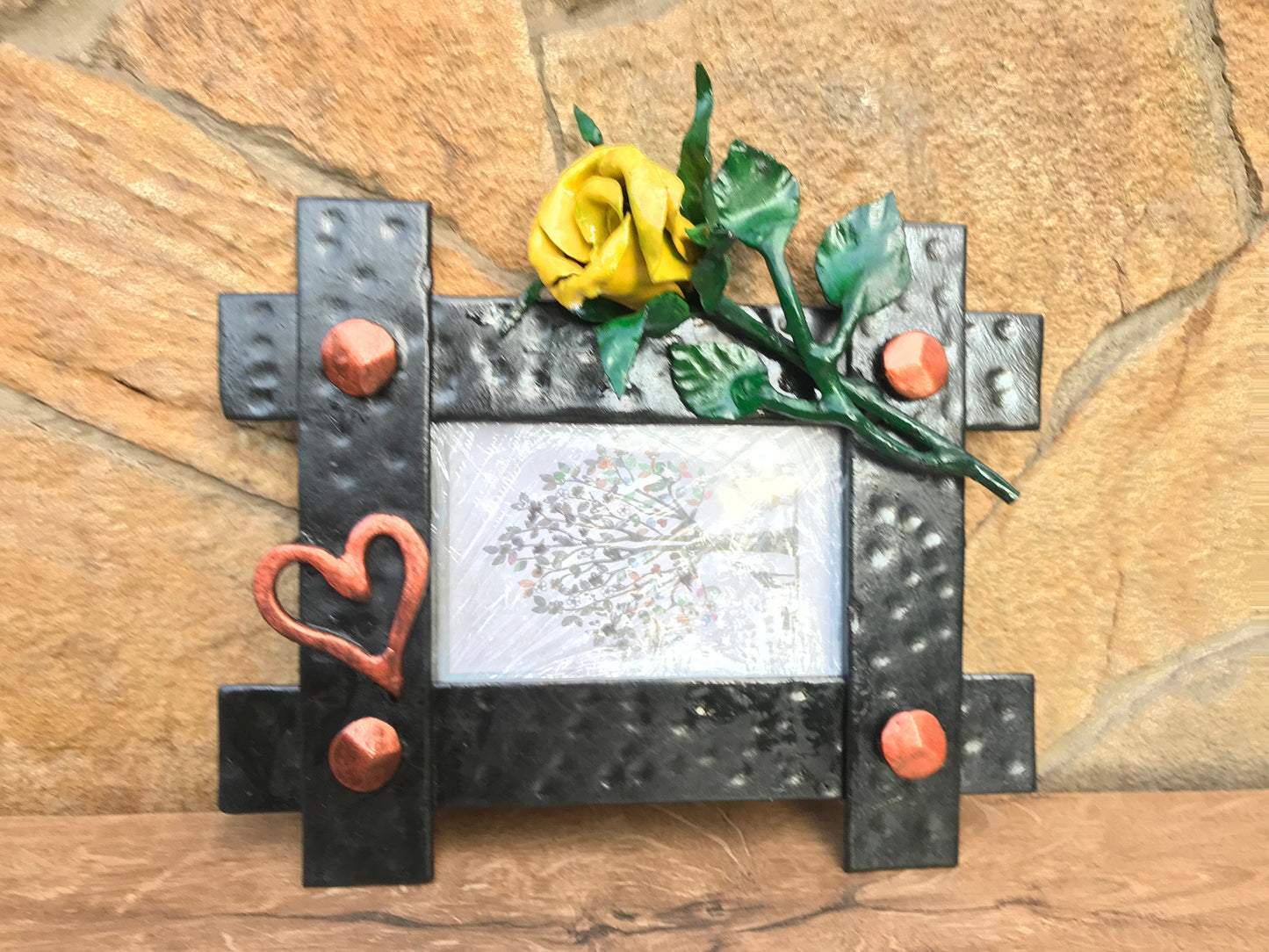 Iron photo frame, anniversary gift, her birthday gift, photo frame, picture frame, 6 year anniversary, iron anniversary, iron gift for her