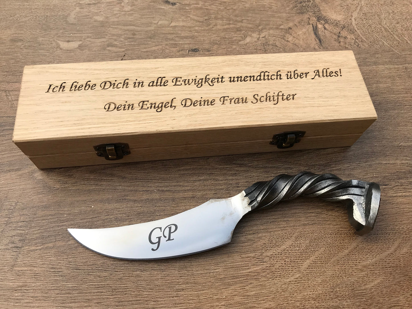 Iron anniversary gift for him, 6 year anniversary, railroad spike knife, 6th anniversary, iron wedding anniversary, iron gift for him,knife