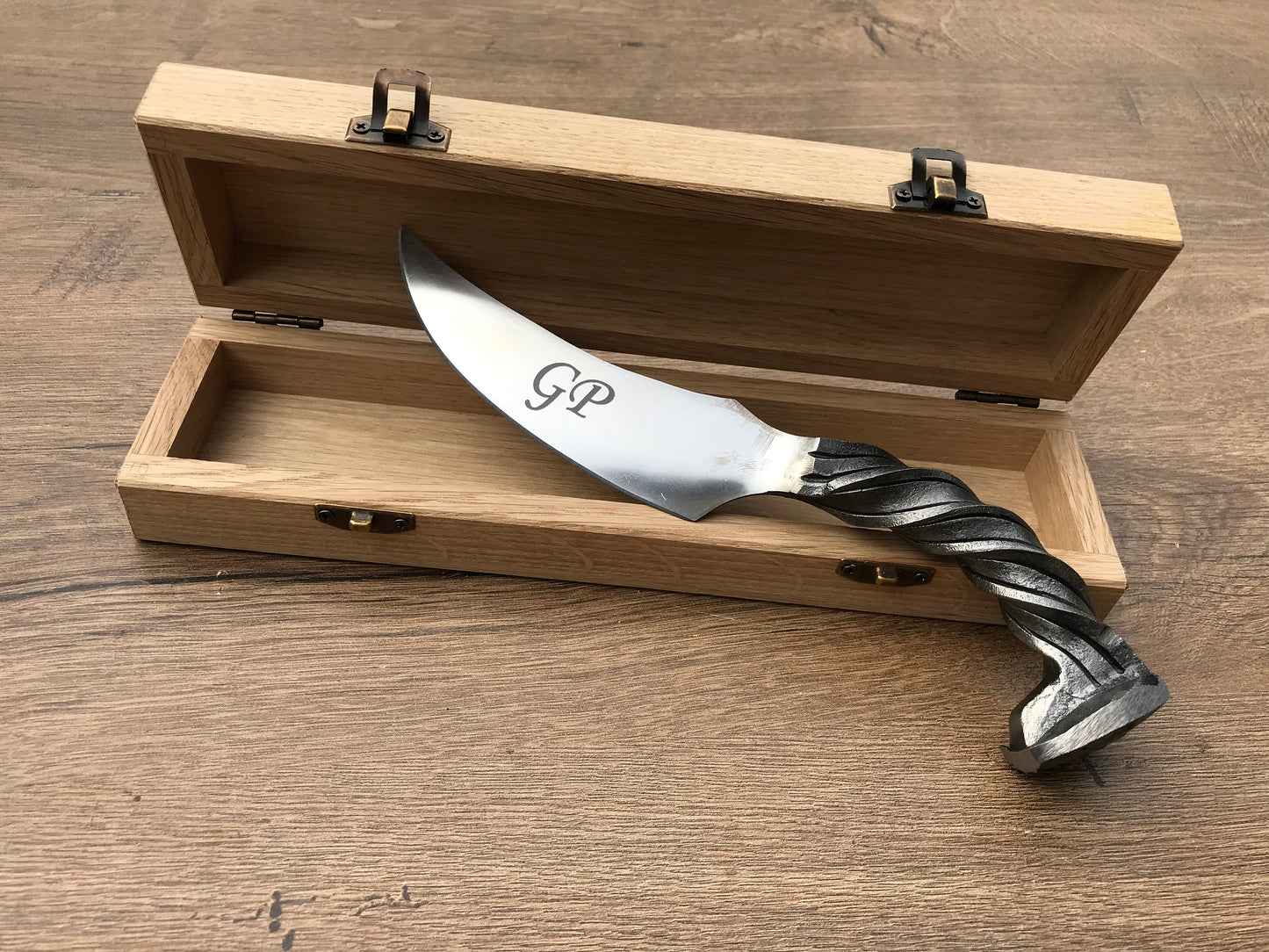 Iron anniversary gift for him, 6 year anniversary, railroad spike knife, 6th anniversary, iron wedding anniversary, iron gift for him,knife