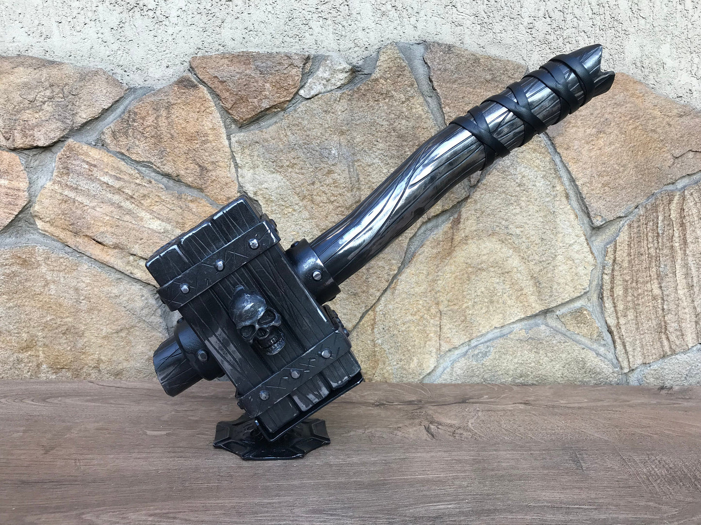 Skull Grinder Hammer, war hammer, skullgrinder, skull armor, viking skull, hammer, horror, punk, grim reaper, hell, biker, ghost