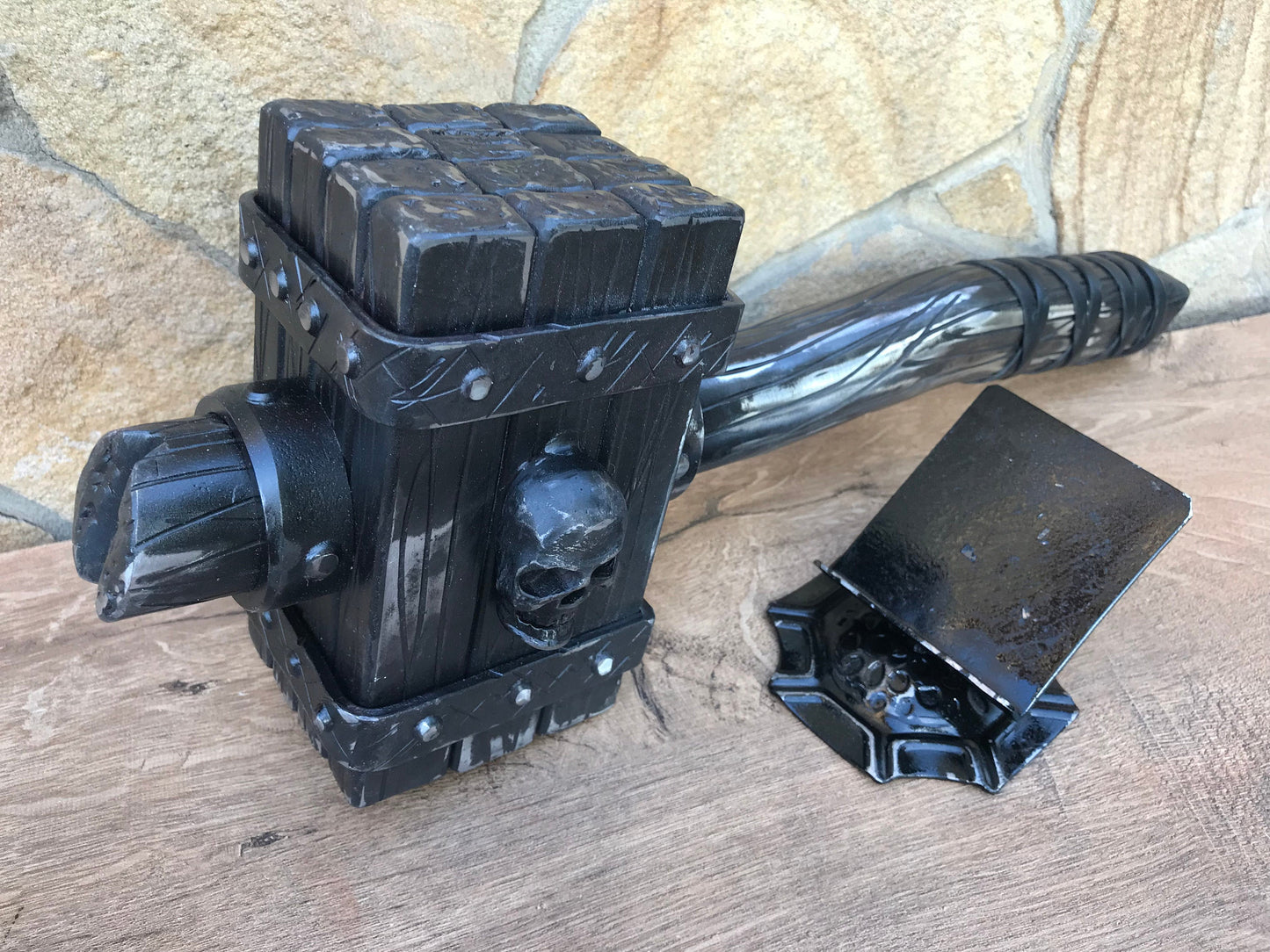 Skull Grinder Hammer, war hammer, skullgrinder, skull armor, viking skull, hammer, horror, punk, grim reaper, hell, biker, ghost