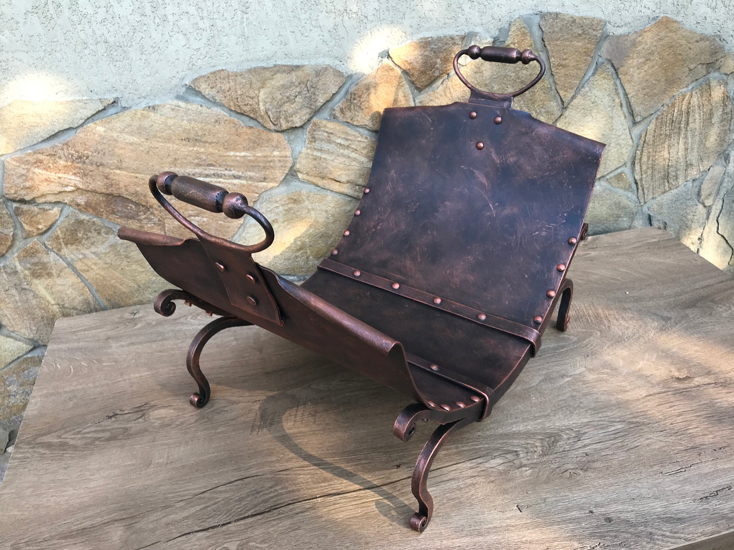 Medieval tools, firewood holder, ancient decor, ancient art, medieval decor, medieval gift, firewood rack, log storage, medieval fireplace