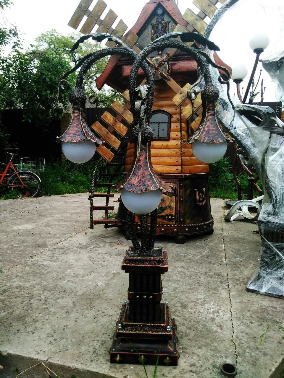 Outdoor lighting, garden lantern, fairy lantern, lamp post, metal lantern, fairy lights, party decor, garden sculpture,fall decor,yard decor