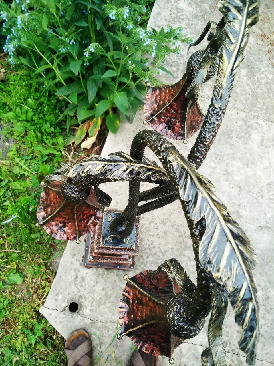 Outdoor lighting, garden lantern, fairy lantern, lamp post, metal lantern, fairy lights, party decor, garden sculpture,fall decor,yard decor