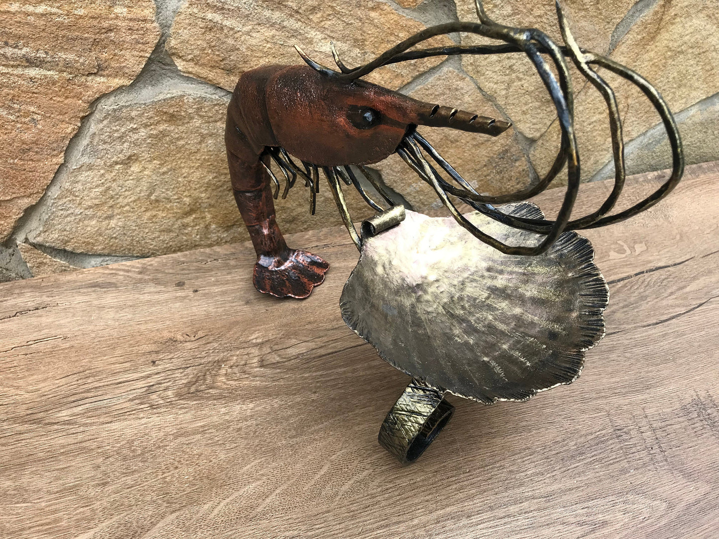 Ashtray, ash tray, iron anniversary gift for him, iron anniversary gift for her, iron gifts, iron gift, cigar ashtray,gift for smoker,shrimp