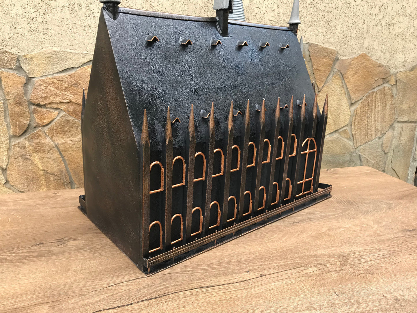 Castle mailbox, post box, custom mailbox, mailbox post, wedding card box, Gothic, castle, medieval castle, castle decor, mail box, postbox