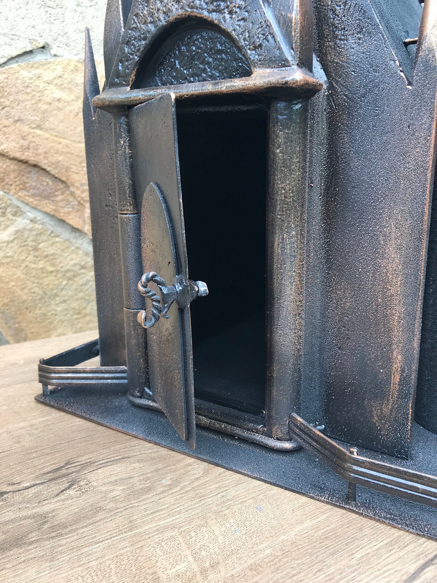 Castle mailbox, post box, custom mailbox, mailbox post, wedding card box, Gothic, castle, medieval castle, castle decor, mail box, postbox
