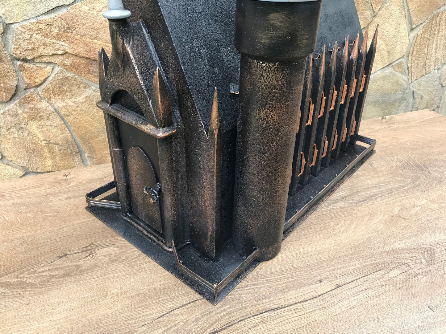 Castle mailbox, post box, custom mailbox, mailbox post, wedding card box, Gothic, castle, medieval castle, castle decor, mail box, postbox