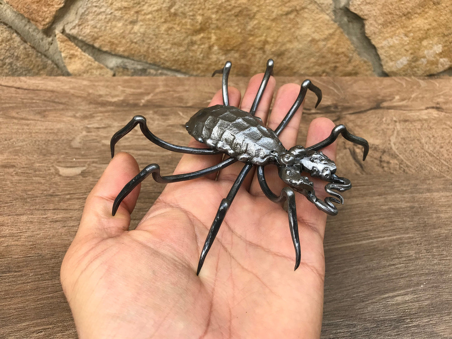 Spider, metal spider, hand forged spider, spider figurine, iron gift for him, kids birthday, spider party, spiderman, spiderman cosplay
