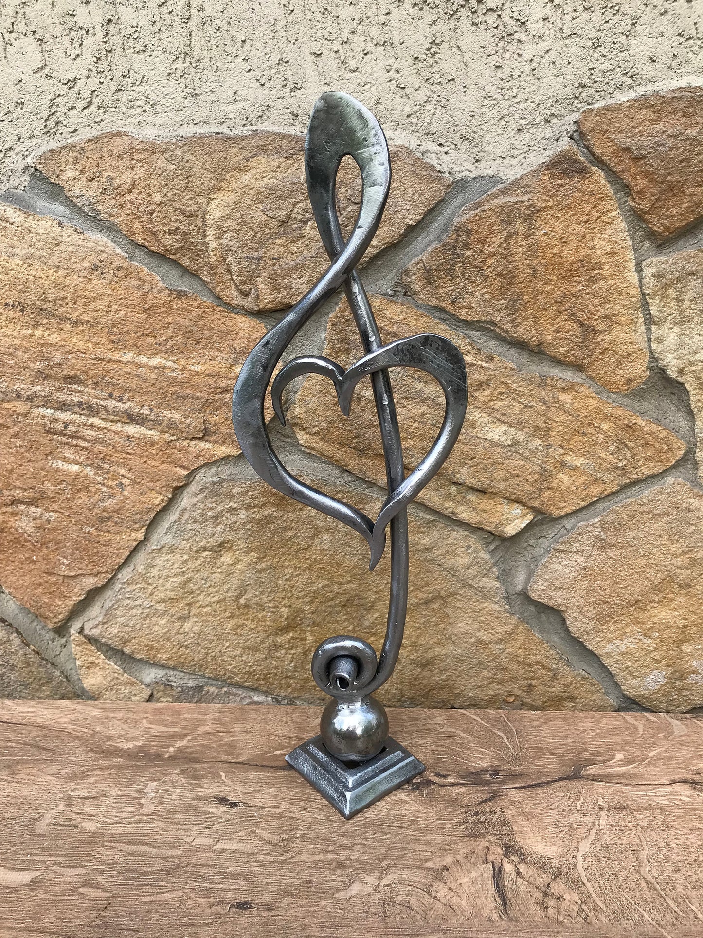 Treble clef, iron music note, 6th anniversary, iron anniversary, iron treble clef, music note, music symbol, engagement gift, music gift