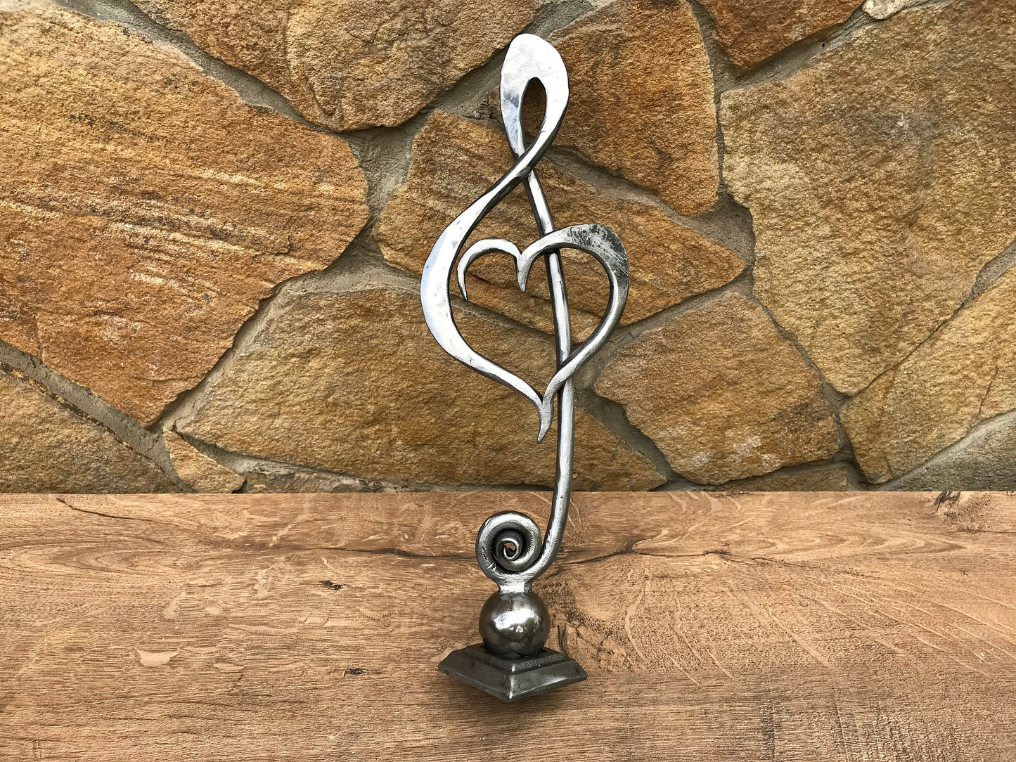 Treble clef, iron music note, 6th anniversary, iron anniversary, iron treble clef, music note, music symbol, engagement gift, music gift