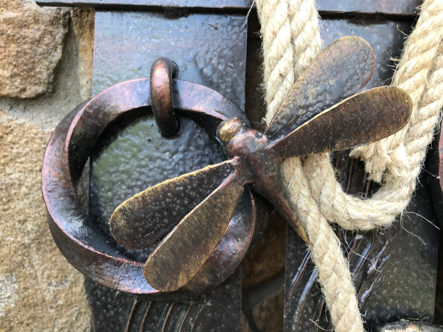 Iron gift, key holder, key organizer, catepillar, nest, rope, spider, oak, acorn, dragonfly, entrance decor, hallway decor, iron decor, axe