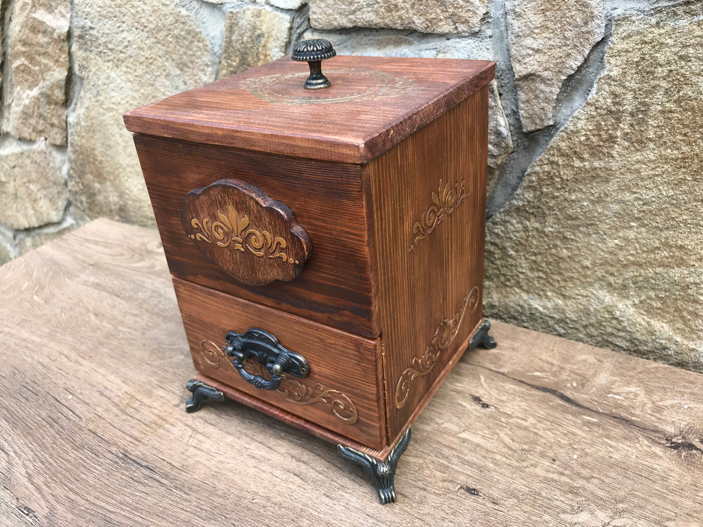 Wooden gift, jewelry box, jewelry storage, jewelry casket, vintage casket, wooden casket,wooden anniversary,5th anniversary,chest of drawers