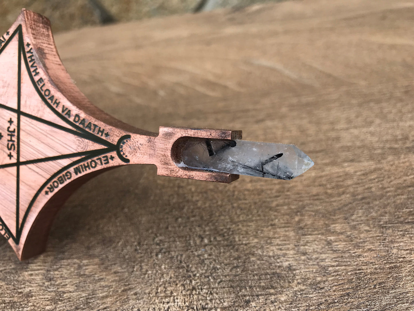 Magic mace, spirituality, ritual athame, copper mace, mace, altar tools, magic wand, witch, vicca tribal, shamanism, flail, druid weapon