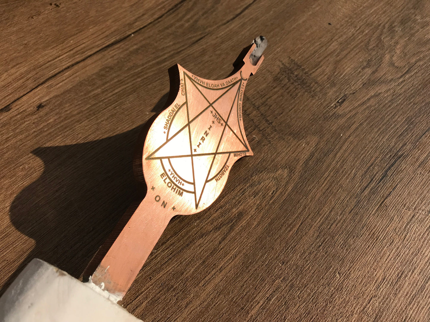 Magic mace, spirituality, ritual athame, copper mace, mace, altar tools, magic wand, witch, vicca tribal, shamanism, flail, druid weapon