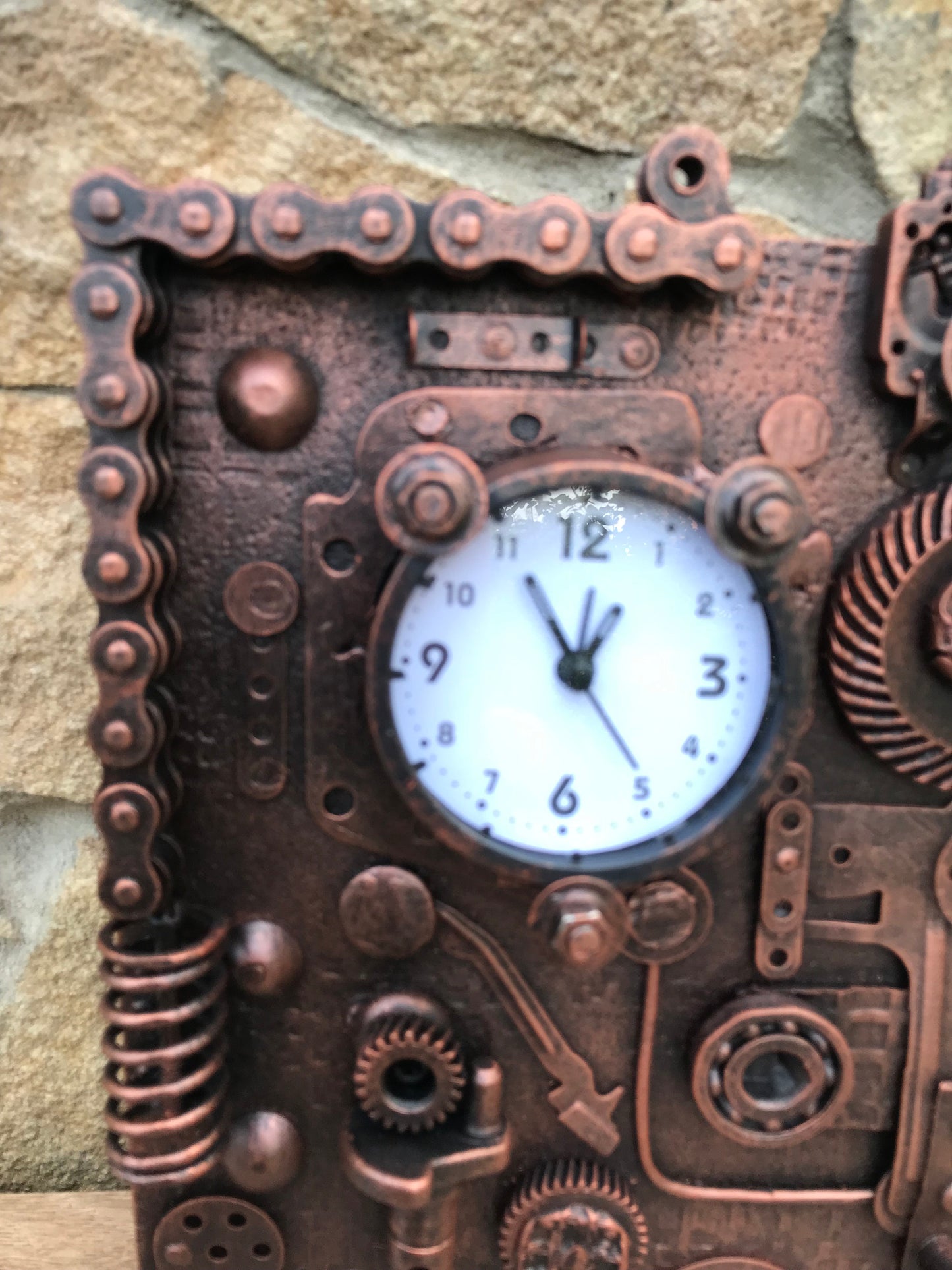 Steampunk wall clock, steampunk clock, steampunk, hooks, shelf, rack, hallway decor, steampunk hooks, wall hooks, industrial decor, clock