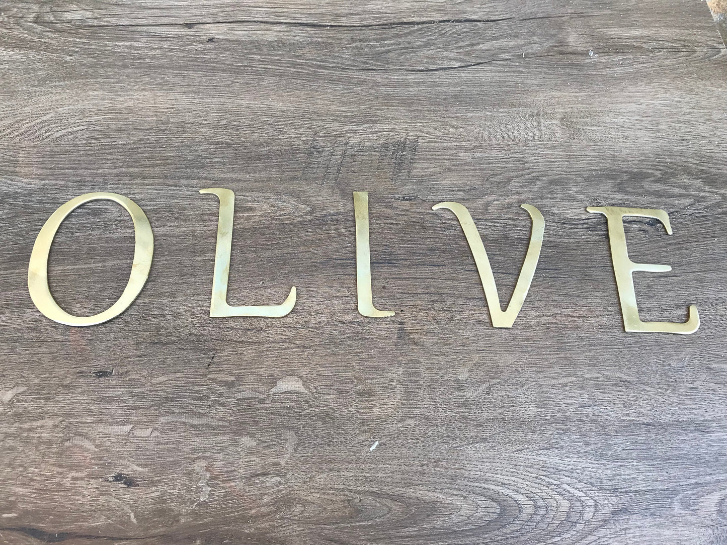 Bronze letters, cut out letters, cut out names, 8th anniversary, 8 year anniversary, 19th anniversary, bronze anniversary, bronze gift idea