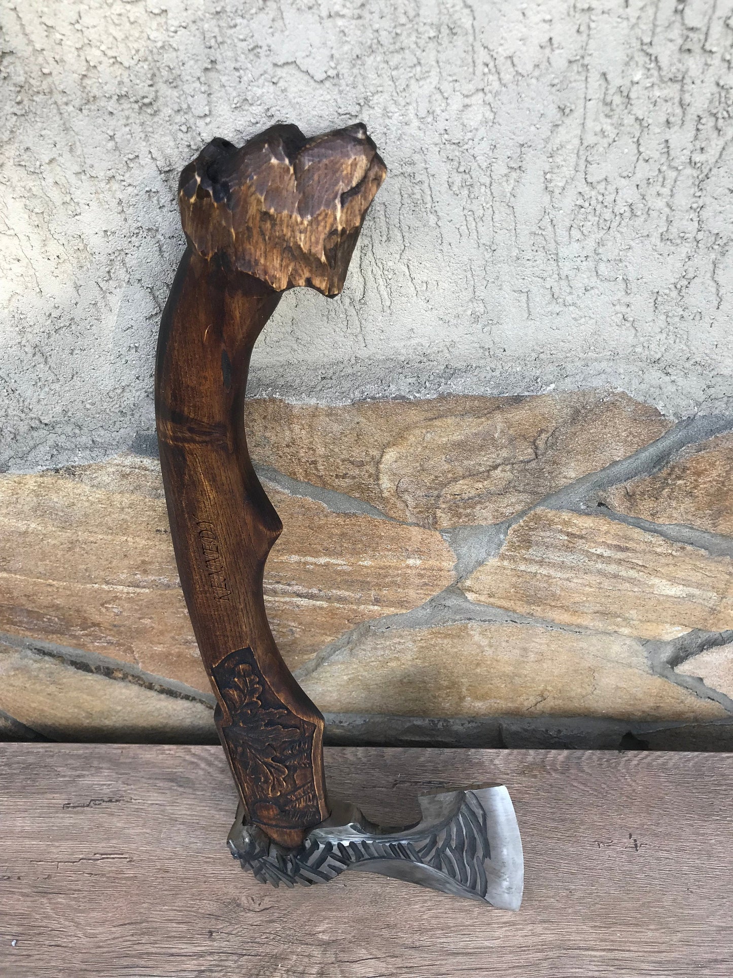 Personalized axe, axe gift, mens birthday gift, mens gift, viking axe, gifts for men, manly iron gifts, bear head, bear decor, carved bear