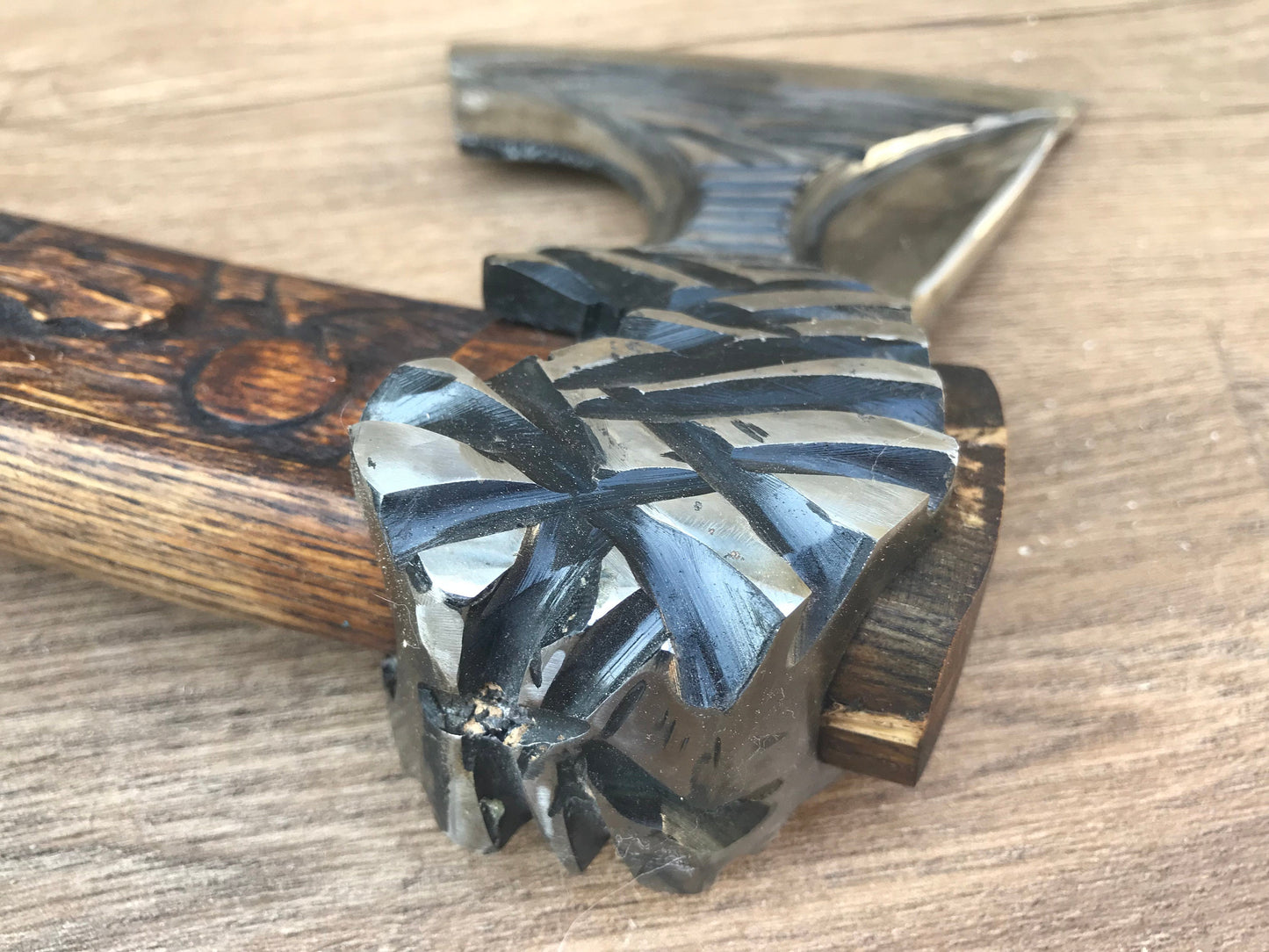 Personalized axe, axe gift, mens birthday gift, mens gift, viking axe, gifts for men, manly iron gifts, bear head, bear decor, carved bear